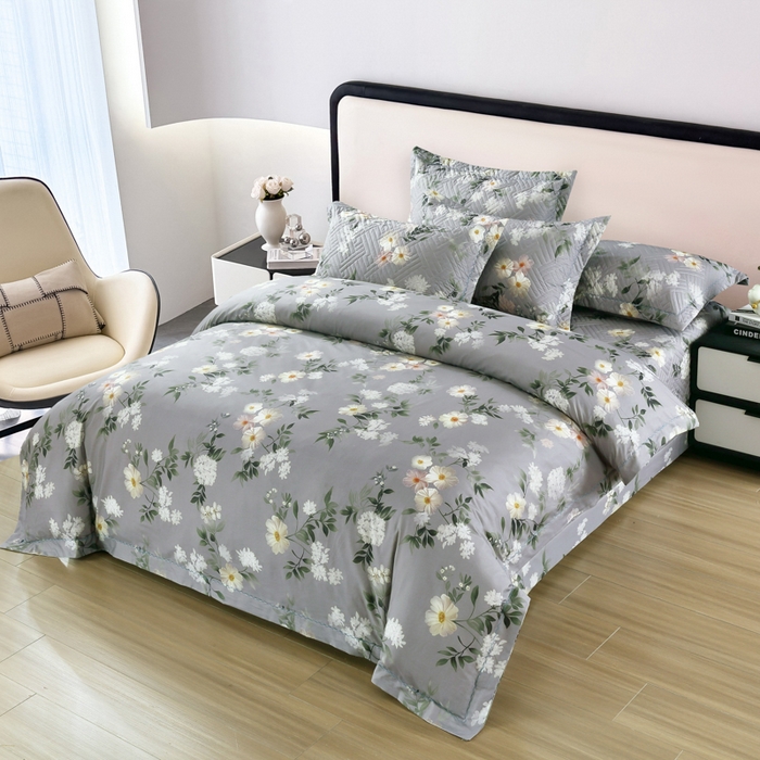 91家纺网 家纺一手货源 找家纺 OL家纺 2025新款13376全棉印花床盖三件套 来梦