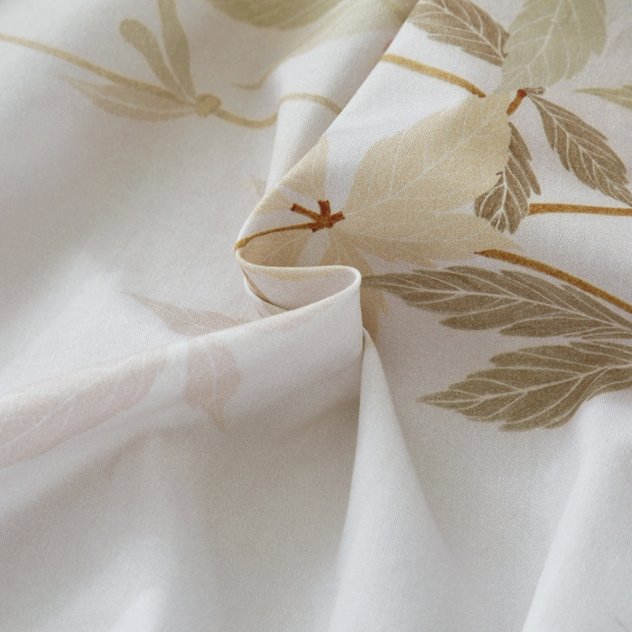 91家纺网 家纺一手货源 找家纺 OL家纺 2025新款13376全棉印花床盖三件套 桃枝夭夭-绿