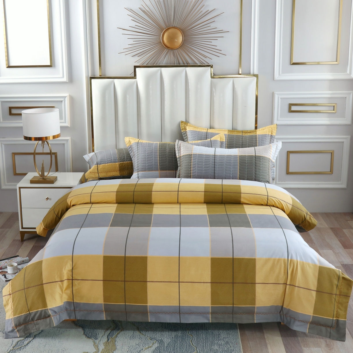 91家纺网 家纺一手货源 找家纺 OL家纺 2025新款13376全棉印花床盖三件套 时光映画