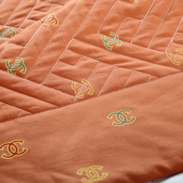 91家纺网 家纺一手货源 找家纺 OL家纺 2025新款13376全棉印花床盖三件套 欧风丽影-橙黄