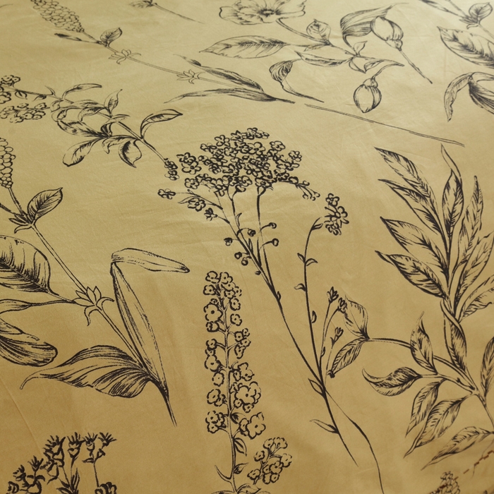 91家纺网 家纺一手货源 找家纺 OL家纺 2025新款13376全棉印花床盖三件套 本草纲目-黄