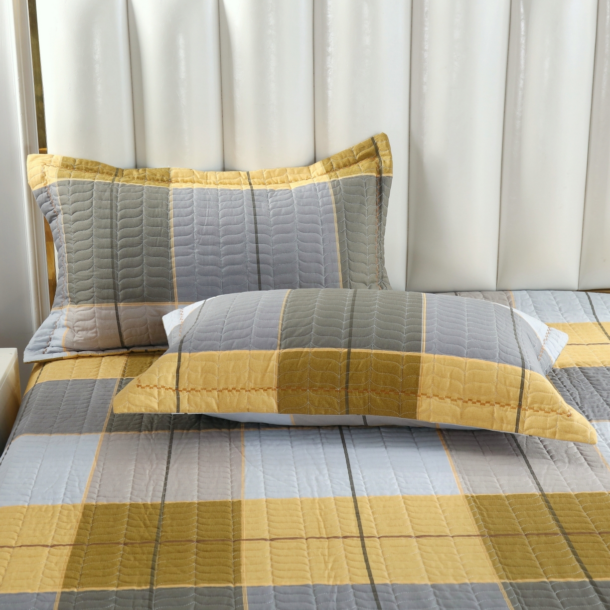 91家纺网 家纺一手货源 找家纺 OL家纺 2025新款13376全棉印花床盖三件套 时光映画