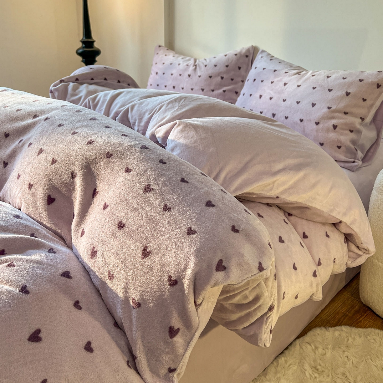 91家纺网 家纺一手货源 找家纺 （总）思诺羽床笠 2025新款加厚牛奶绒印花四件套