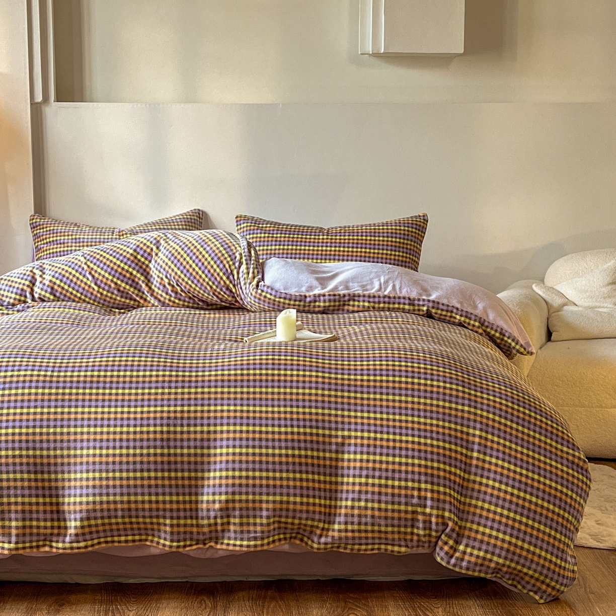 91家纺网 家纺一手货源 找家纺 （总）思诺羽床笠 2025新款加厚牛奶绒印花四件套