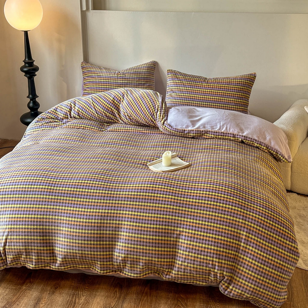 91家纺网 家纺一手货源 找家纺 （总）思诺羽床笠 2025新款加厚牛奶绒印花四件套