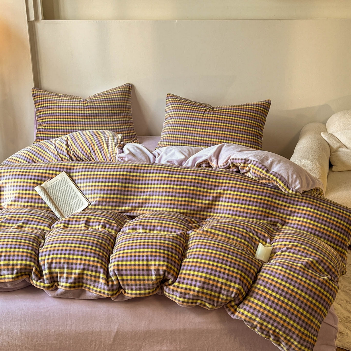 91家纺网 家纺一手货源 找家纺 （总）思诺羽床笠 2025新款加厚牛奶绒印花四件套