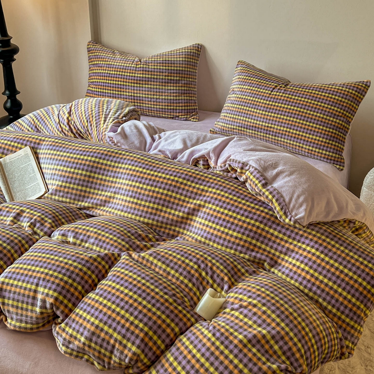 91家纺网 家纺一手货源 找家纺 （总）思诺羽床笠 2025新款加厚牛奶绒印花四件套