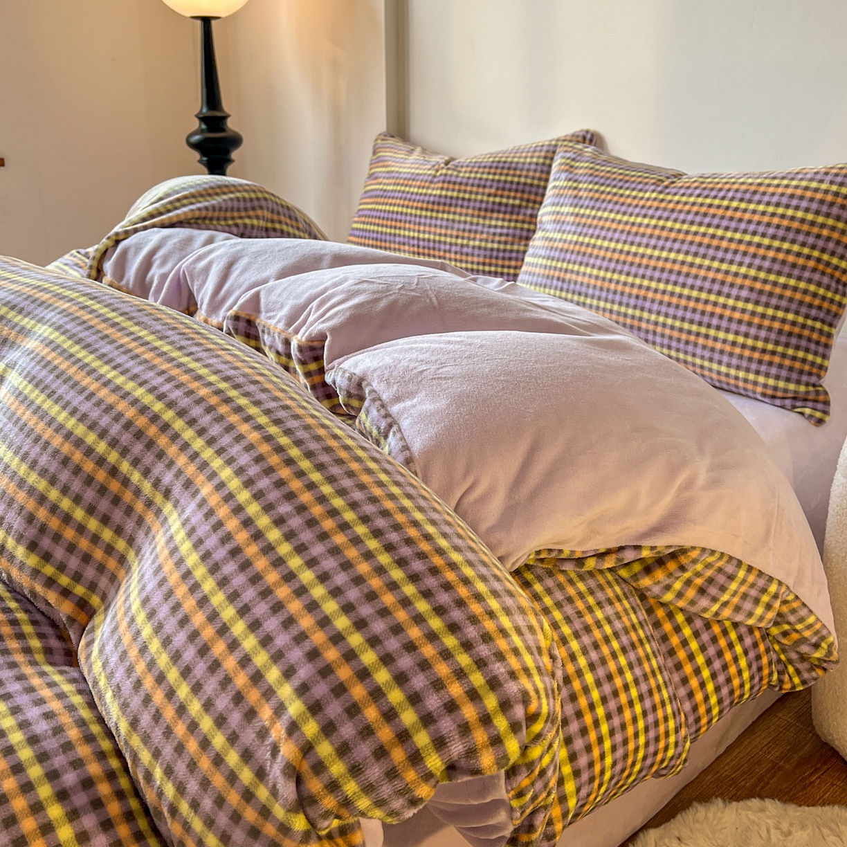 91家纺网 家纺一手货源 找家纺 （总）思诺羽床笠 2025新款加厚牛奶绒印花四件套