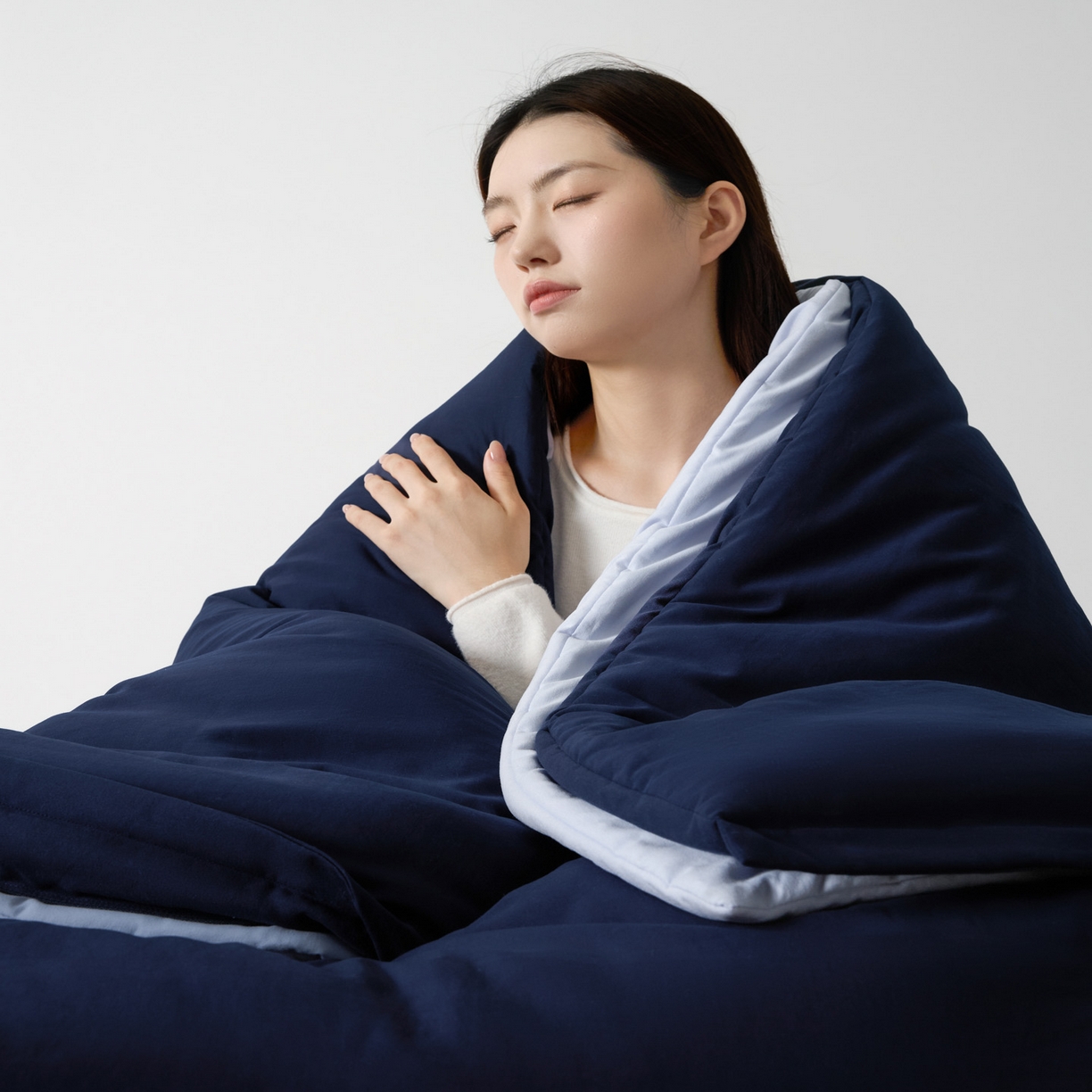 91家纺网 家纺一手货源 找家纺 夏罗俪 2025秋冬新款PRO2.0亚朵被子同款深睡被四季被冬被子母被春秋被保暖控温被子 冬被-深睡蓝