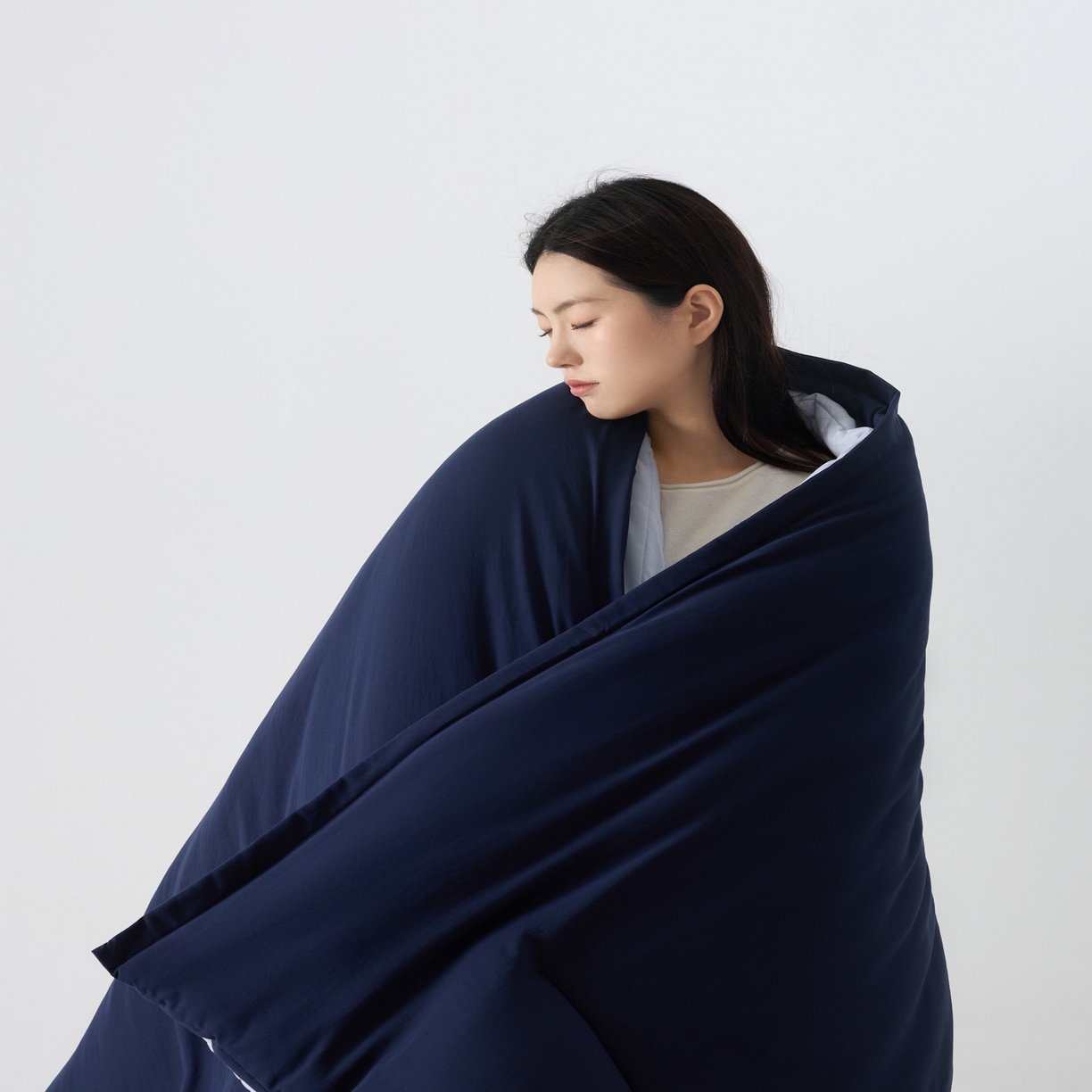 91家纺网 家纺一手货源 找家纺 夏罗俪 2025秋冬新款PRO2.0亚朵被子同款深睡被四季被冬被子母被春秋被保暖控温被子 冬被-深睡蓝