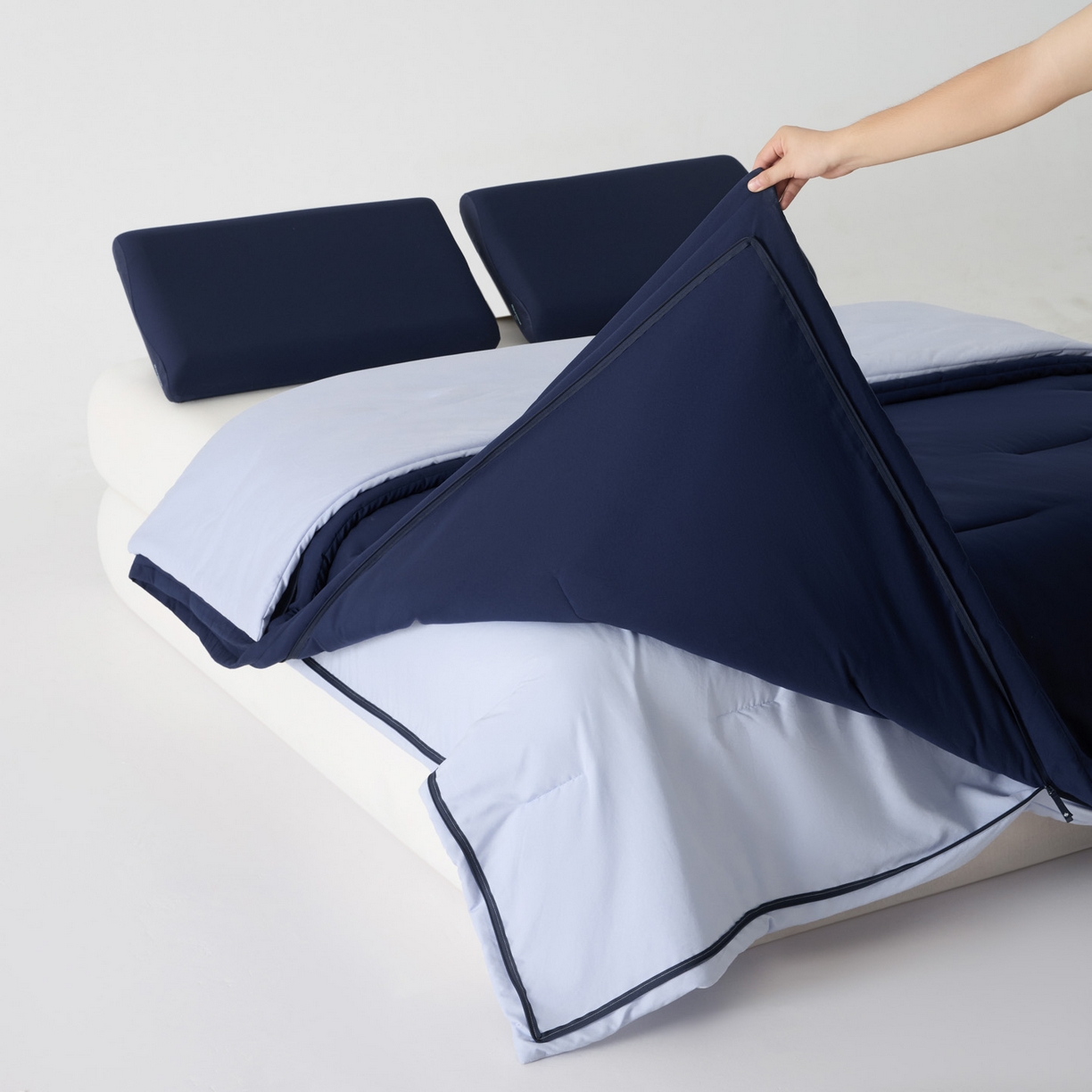 91家纺网 家纺一手货源 找家纺 夏罗俪 2025秋冬新款PRO2.0亚朵被子同款深睡被四季被冬被子母被春秋被保暖控温被子 四季-深睡蓝