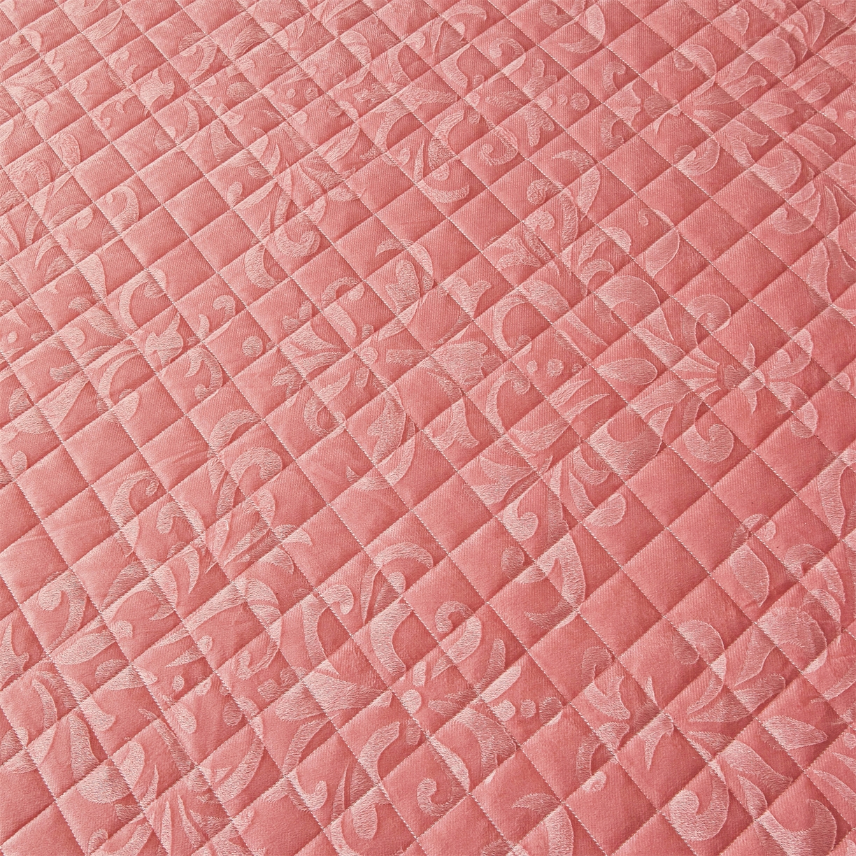 91家纺网 家纺一手货源 找家纺 好儿喜家纺 2025新款柔暖天鹅绒夹棉床裙奥菲庄园系列床裙三件套 奥菲庄园-粉