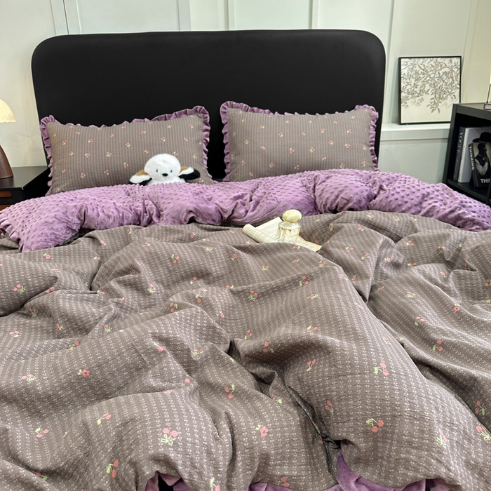 91家纺网 家纺一手货源 找家纺 （总）一比一家纺 2025新款保暖舒适云感纱➕绒加绒四件套