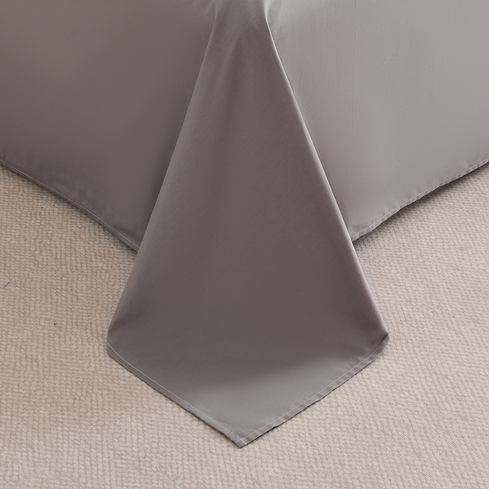 91家纺网 家纺一手货源 找家纺 宇彬家纺 2026直播热爆新款A类13374全棉母婴级一字绣宽边枕套被套纯色单被套贡缎新疆长绒匹马棉轻奢可定做 一字绣-绅士灰