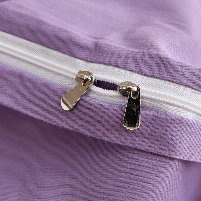 91家纺网 家纺一手货源 找家纺 宇彬家纺 2026直播热爆新款A类13374全棉母婴级一字绣宽边枕套被套纯色单被套贡缎新疆长绒匹马棉轻奢可定做 一字绣-典雅紫