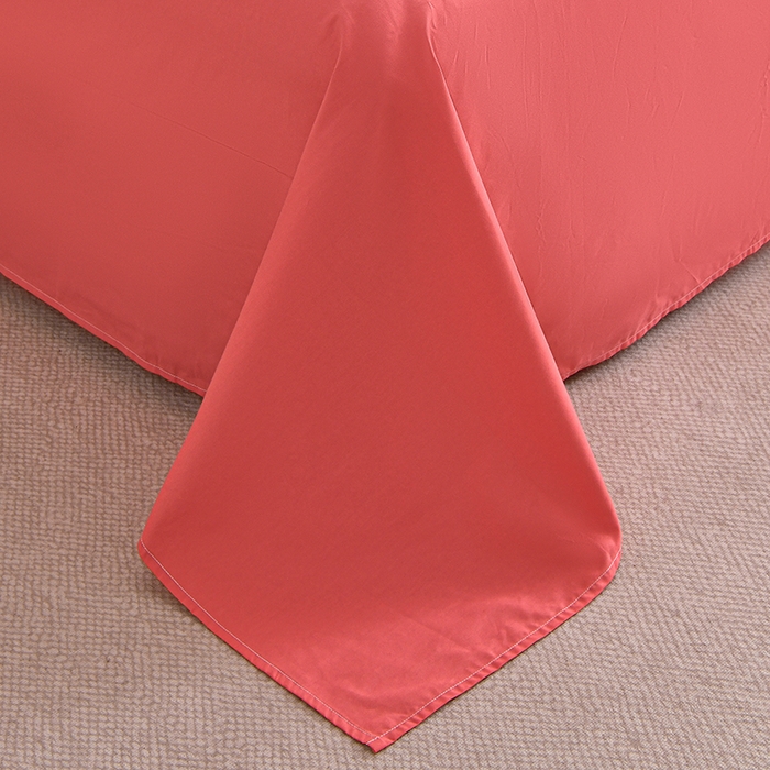 91家纺网 家纺一手货源 找家纺 宇彬家纺 2026直播热爆新款A类13374全棉母婴级一字绣宽边枕套被套纯色单被套贡缎新疆长绒匹马棉轻奢可定做 一字绣-宝石红