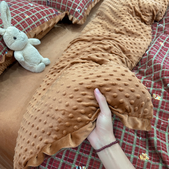 91家纺网 家纺一手货源 找家纺 一比一家纺 2025新款保暖舒适云感纱➕绒加绒四件套 冬日暖阳