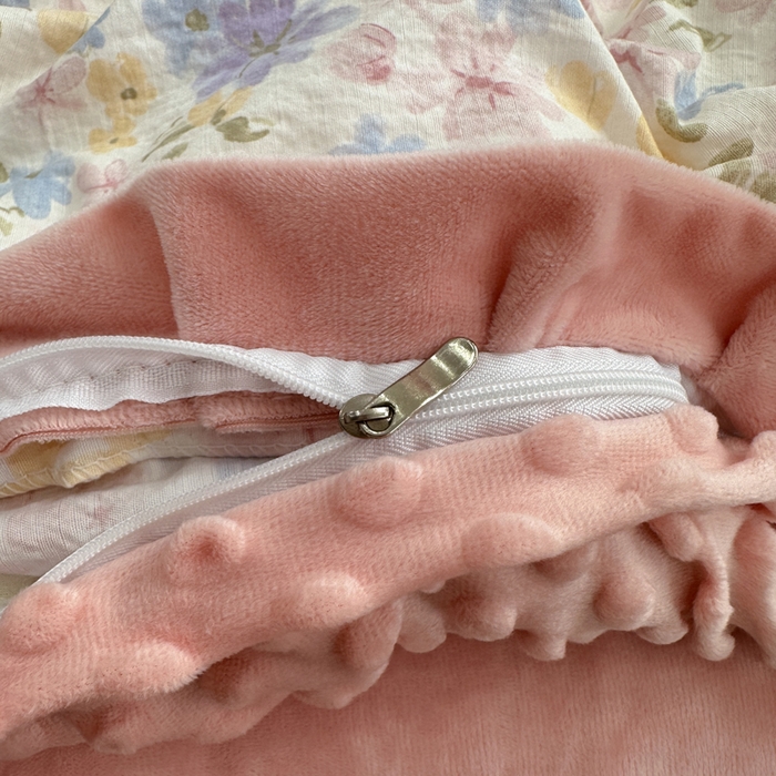 91家纺网 家纺一手货源 找家纺 一比一家纺 2025新款保暖舒适云感纱➕绒加绒四件套 花漾