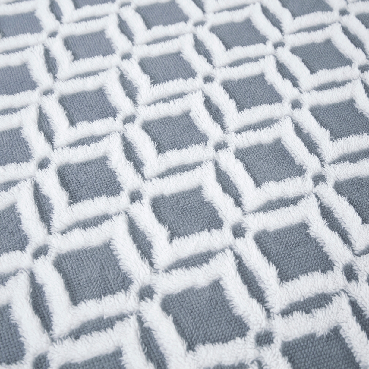 91家纺网 家纺一手货源 找家纺 云玲时尚 2025新款阳离子塔芙绒床笠 菱格灰