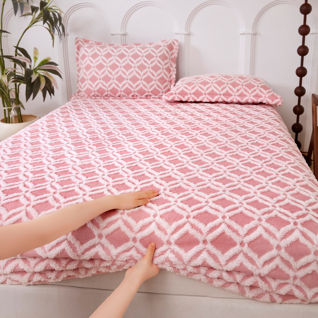 91家纺网 家纺一手货源 找家纺 （总）云玲时尚 2025新款阳离子塔芙绒床笠