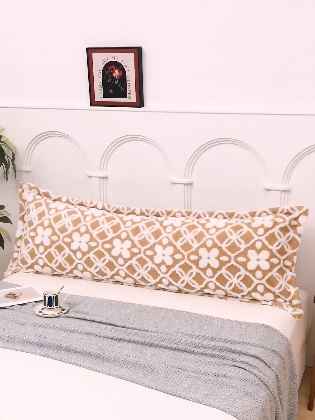 91家纺网 家纺一手货源 找家纺 云玲时尚 2025新款阳离子塔芙绒双人枕套 山茶卡其