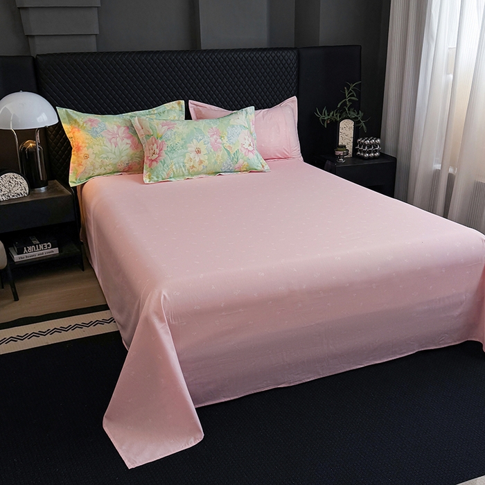 91家纺网 家纺一手货源 找家纺 壹号库 2025新款全棉四件套 薄雾玫瑰