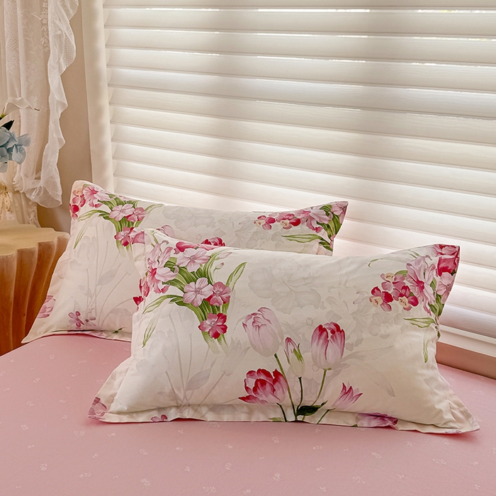 91家纺网 家纺一手货源 找家纺 壹号库 2025新款全棉四件套 粉茉