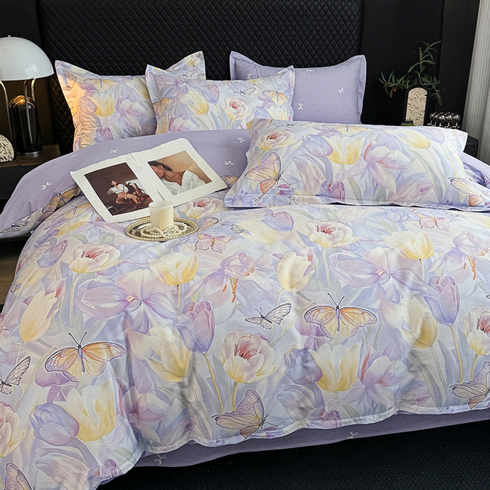 91家纺网 家纺一手货源 找家纺 壹号库 2025新款全棉四件套 莫奈印象