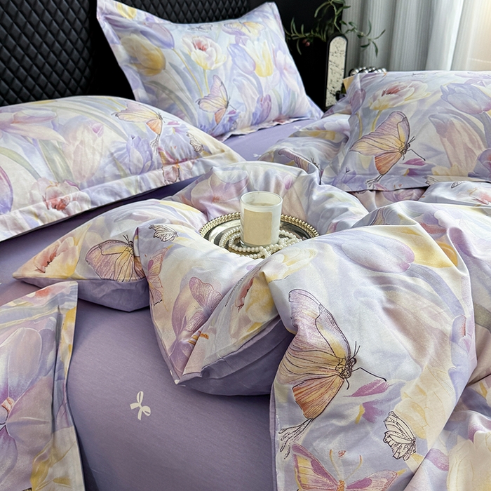 91家纺网 家纺一手货源 找家纺 壹号库 2025新款全棉四件套 莫奈印象