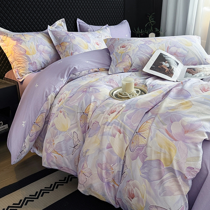 91家纺网 家纺一手货源 找家纺 壹号库 2025新款全棉四件套 莫奈印象