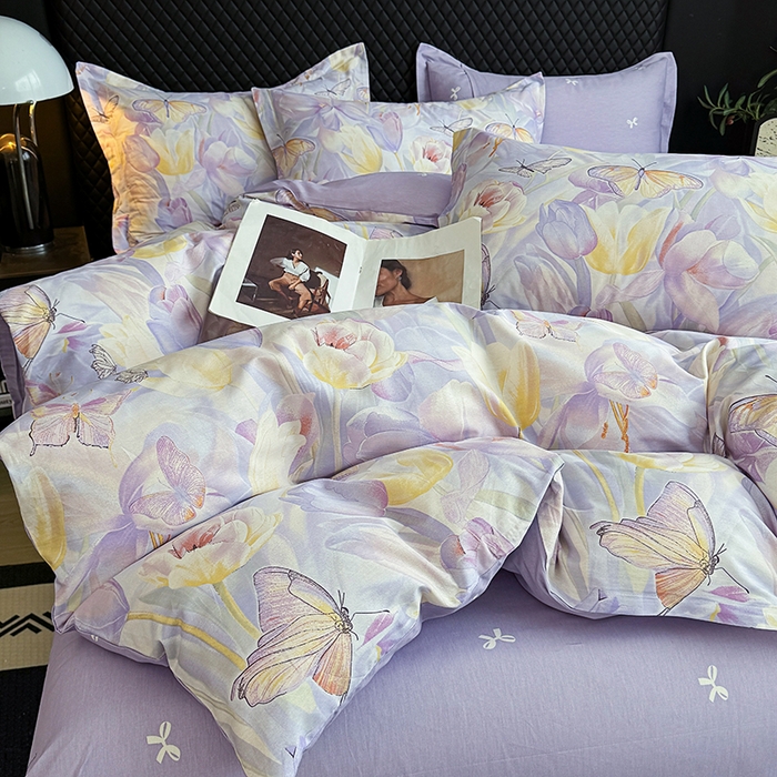 91家纺网 家纺一手货源 找家纺 壹号库 2025新款全棉四件套 莫奈印象