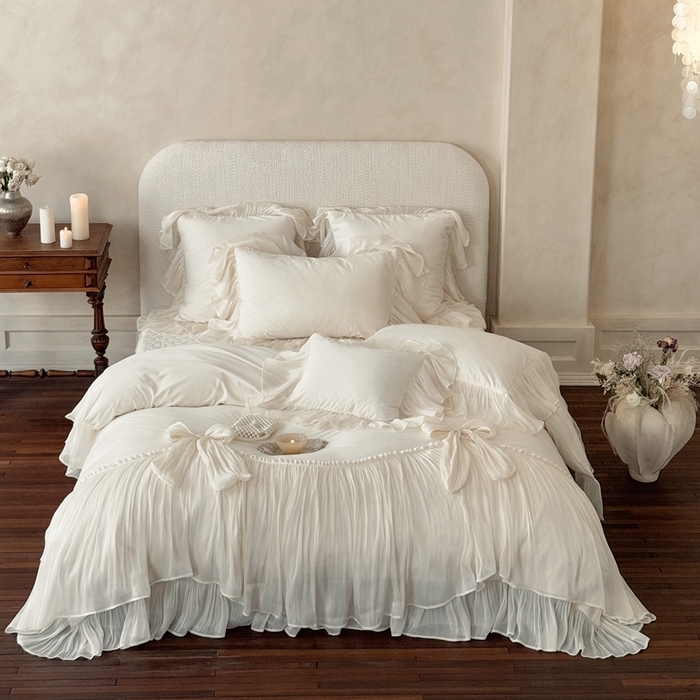 91家纺网 家纺一手货源 找家纺 （总）美芝莱床垫 2025新款亲肤舒适全消光牛奶绒床盖四件套-索菲亚 （券后控价： 床盖款 标准398 床盖款 加大418）