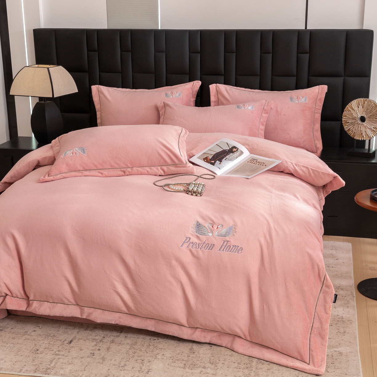 91家纺网 家纺一手货源 找家纺 （总）美芝莱床垫 2025新款全消光牛奶绒四件套-富丽雅