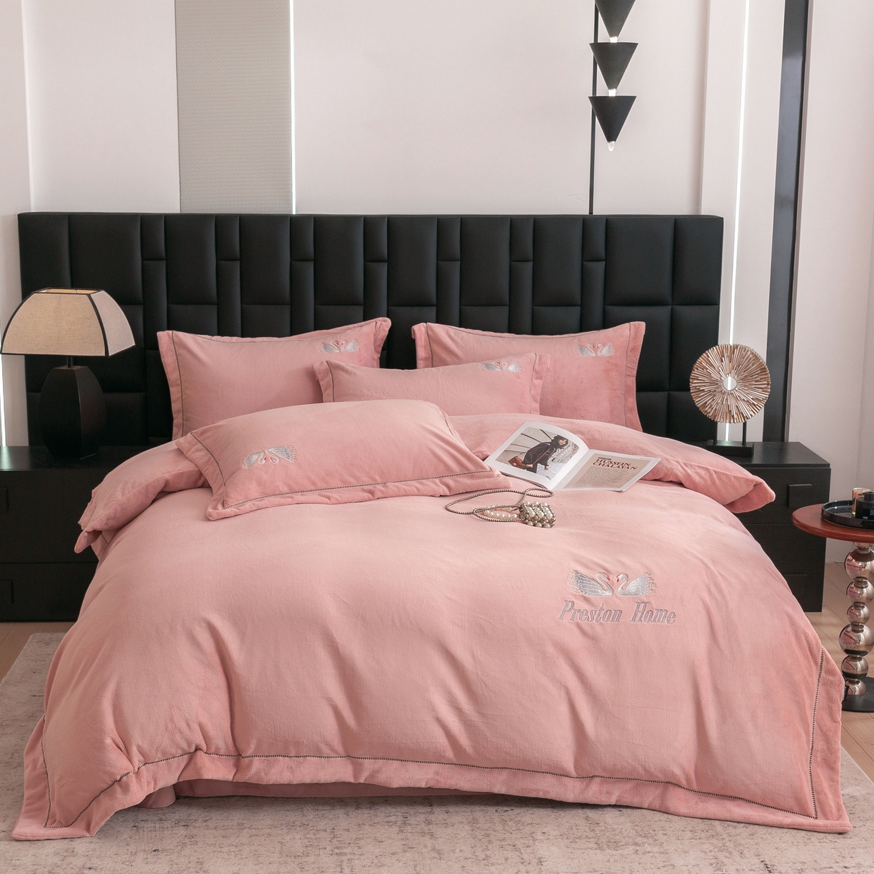 91家纺网 家纺一手货源 找家纺 （总）美芝莱床垫 2025新款全消光牛奶绒四件套-富丽雅