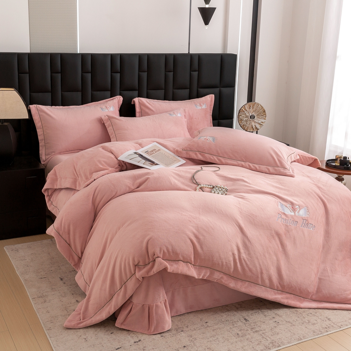 91家纺网 家纺一手货源 找家纺 （总）美芝莱床垫 2025新款全消光牛奶绒四件套-富丽雅