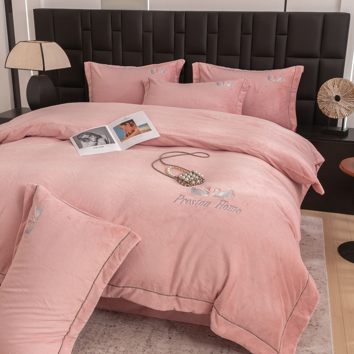 91家纺网 家纺一手货源 找家纺 （总）美芝莱床垫 2025新款全消光牛奶绒四件套-富丽雅