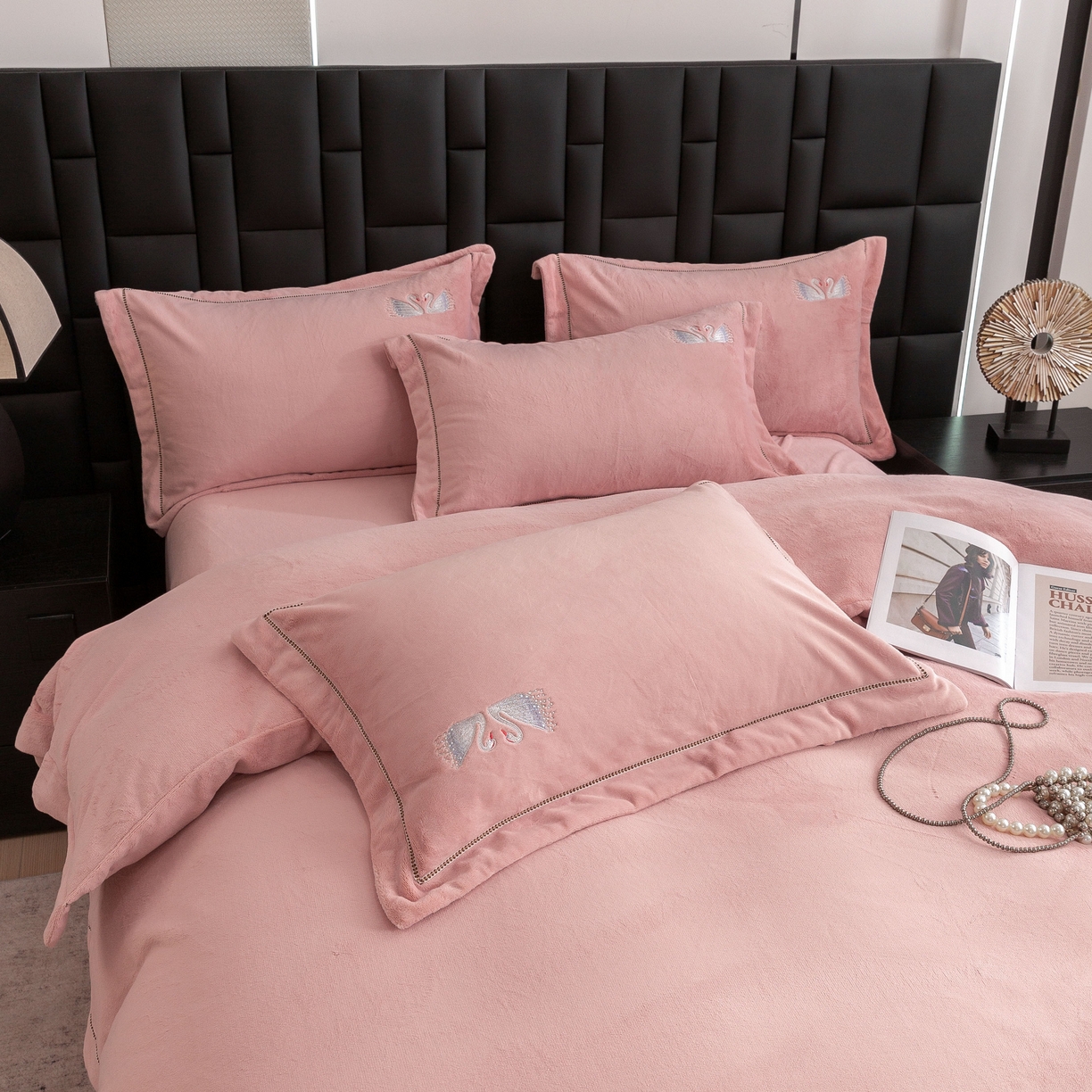 91家纺网 家纺一手货源 找家纺 （总）美芝莱床垫 2025新款全消光牛奶绒四件套-富丽雅