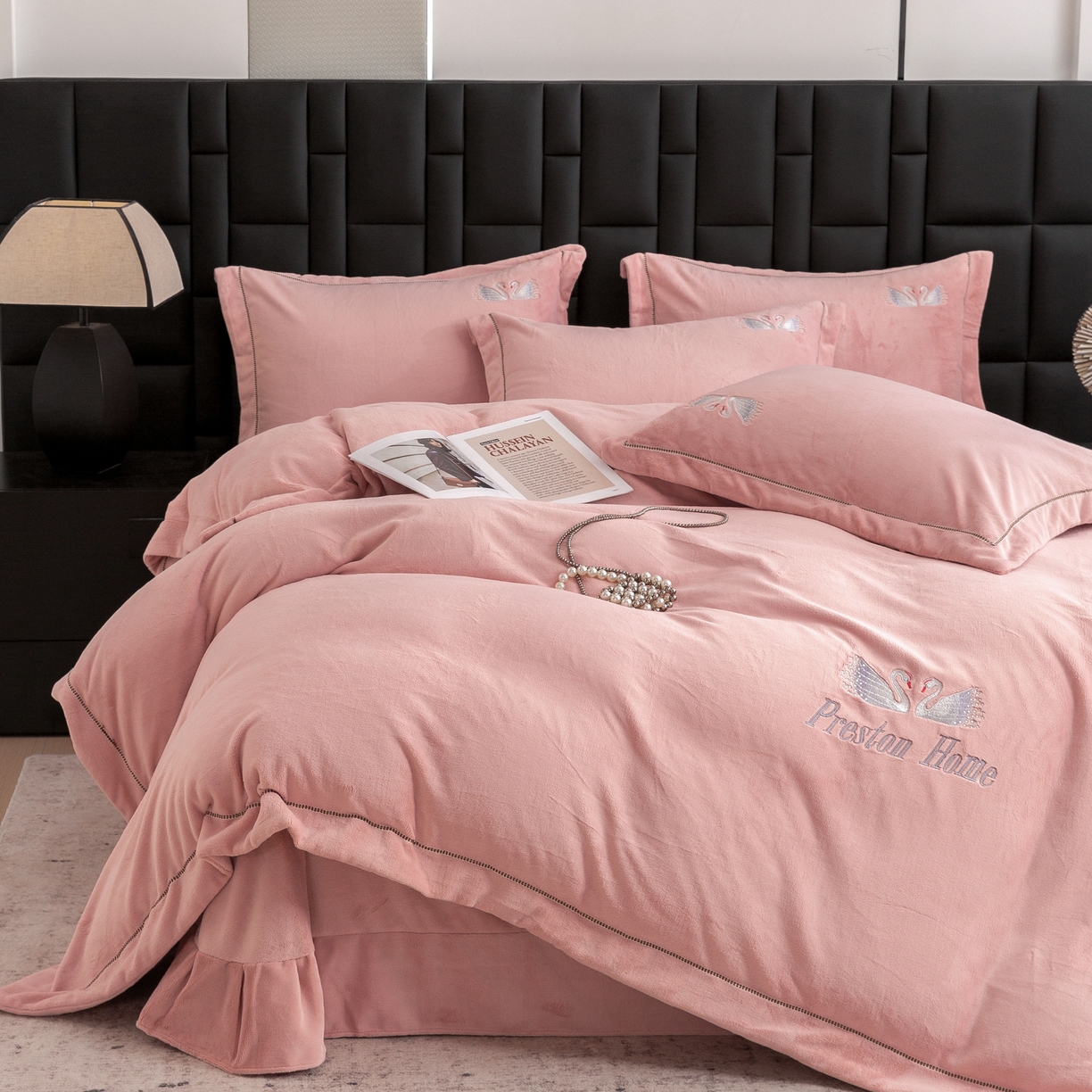 91家纺网 家纺一手货源 找家纺 （总）美芝莱床垫 2025新款全消光牛奶绒四件套-富丽雅