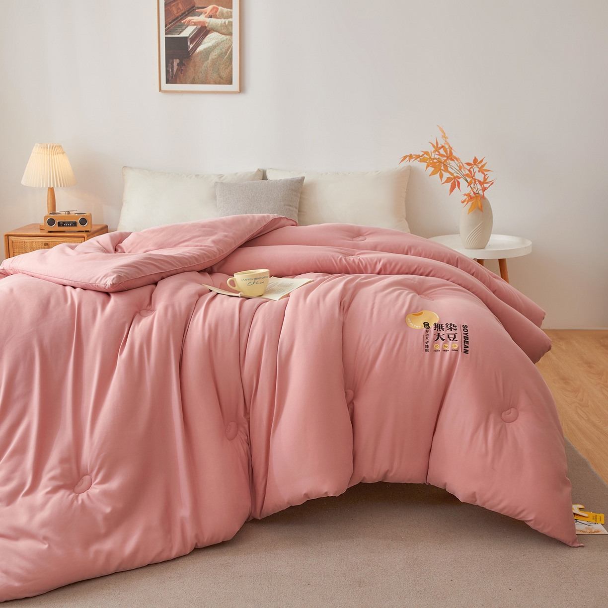 91家纺网 家纺一手货源 找家纺 （总）上学郎家居 2025新款A类无染水洗棉大豆被子被芯