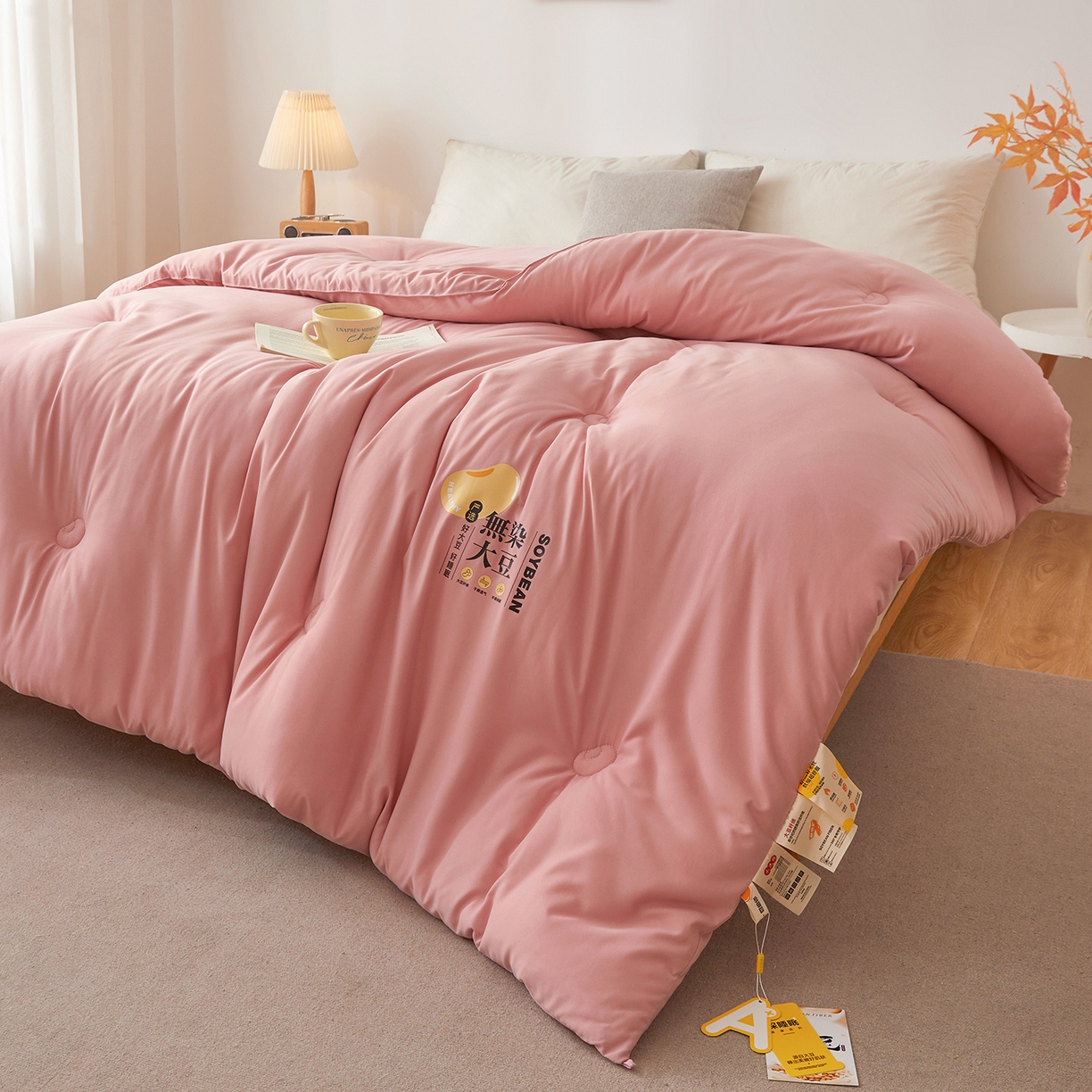 91家纺网 家纺一手货源 找家纺 （总）上学郎家居 2025新款A类无染水洗棉大豆被子被芯