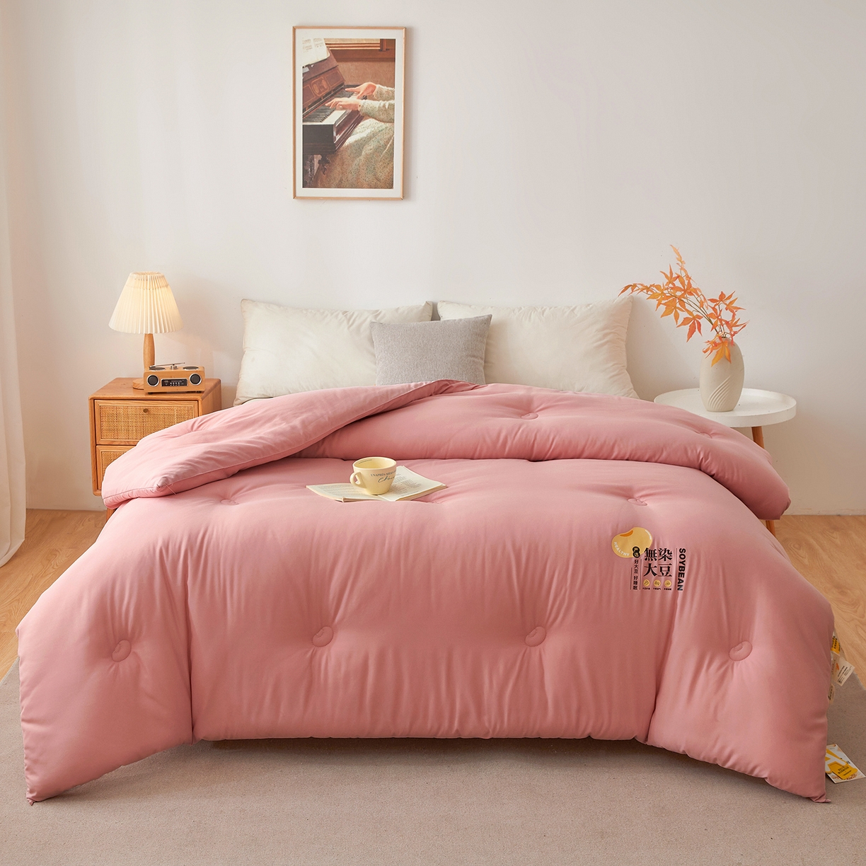 91家纺网 家纺一手货源 找家纺 （总）上学郎家居 2025新款A类无染水洗棉大豆被子被芯