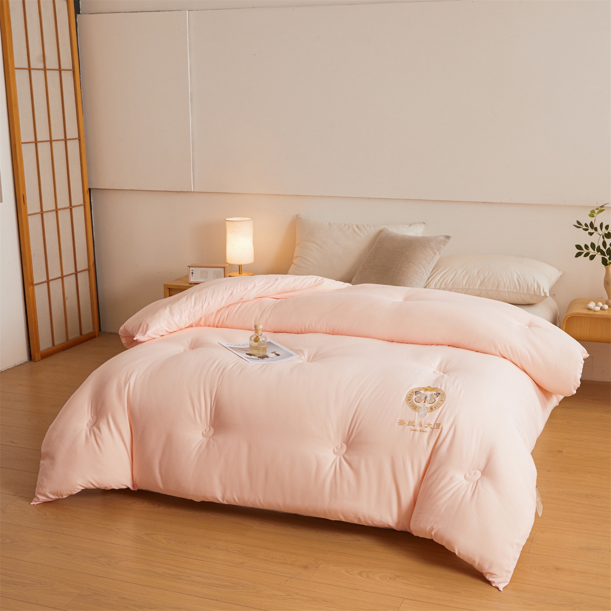 91家纺网 家纺一手货源 找家纺 上学郎家居 2025新款水洗棉大豆被子被芯-蝶舞 蝶舞大豆-柔肤玉