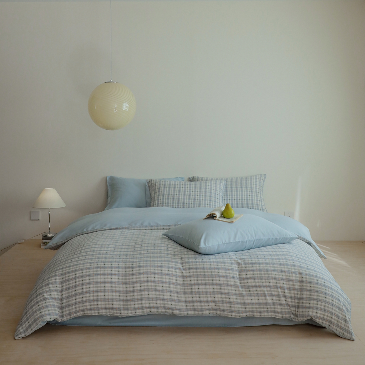 91家纺网 家纺一手货源 找家纺 （总）小春日和 2025新款全棉双层纱A类母婴四件套纯棉提花纱布床上用品四件套纯色床单亲肤被套民宿套件1.8床笠