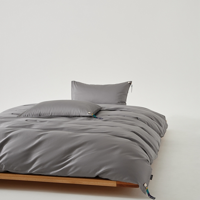 91家纺网 家纺一手货源 找家纺 涞澳家纺 2025新款亲肤舒适100S全棉分体（无衬系列）被套单品被套单件被套 100支全棉-中灰