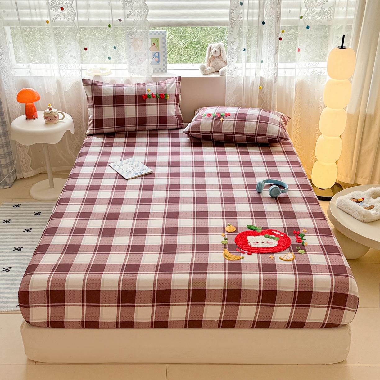 91家纺网 家纺一手货源 找家纺 （总）沐辰 2025新款A类全棉磨毛绣花单品床单床笠