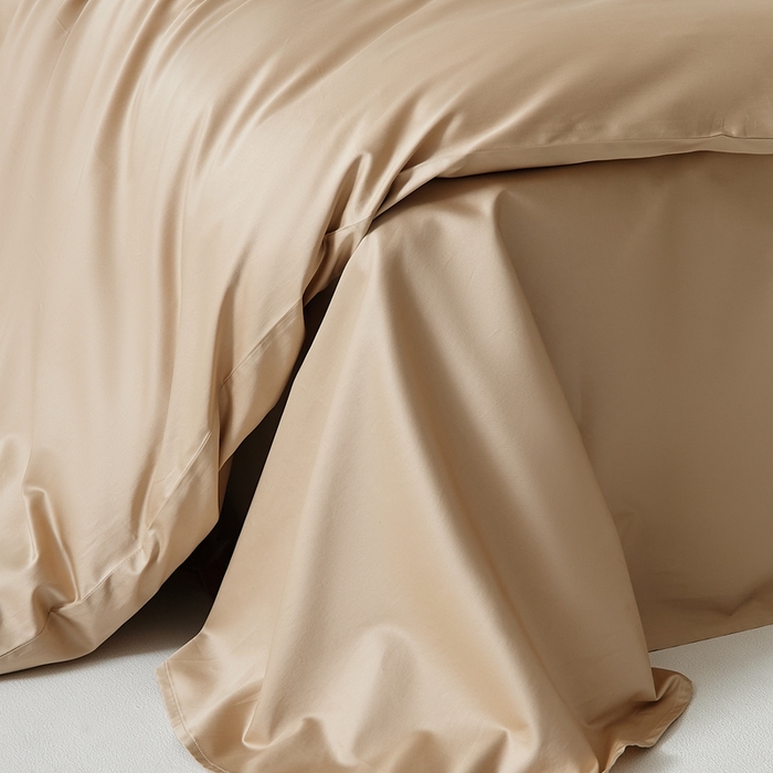 91家纺网 家纺一手货源 找家纺 涞澳家纺 2025新款亲肤舒适100S全棉分体（无衬系列）床单单品床单单件床单 100支全棉-檀棕