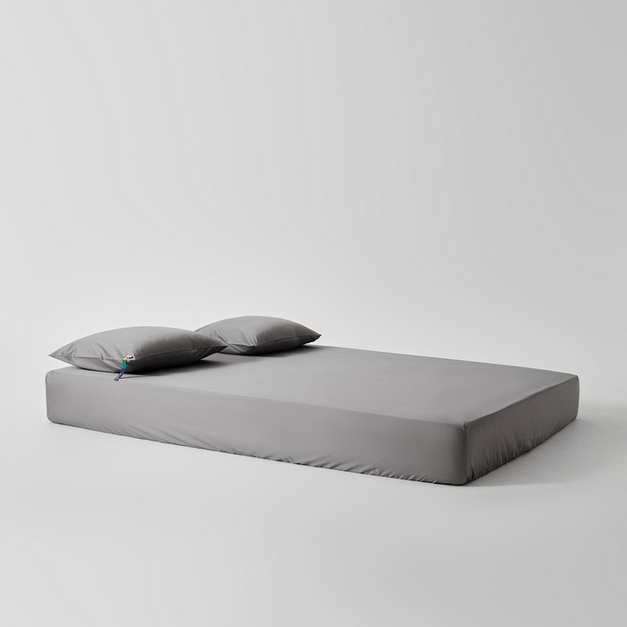 91家纺网 家纺一手货源 找家纺 涞澳家纺 2025新款亲肤舒适100S全棉分体（无衬系列）床笠单品床笠单件床笠 100支全棉-中灰