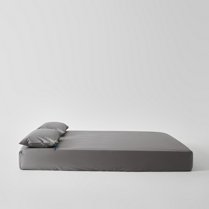 91家纺网 家纺一手货源 找家纺 涞澳家纺 2025新款亲肤舒适100S全棉分体（无衬系列）床笠单品床笠单件床笠 100支全棉-中灰