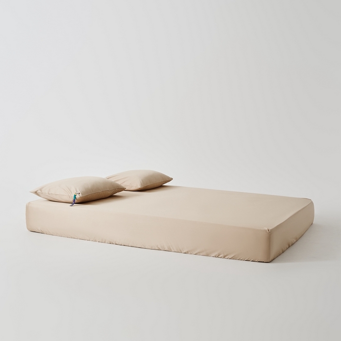 91家纺网 家纺一手货源 找家纺 涞澳家纺 2025新款亲肤舒适100S全棉分体（无衬系列）床笠单品床笠单件床笠 100支全棉-檀棕