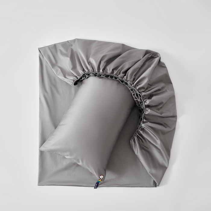 91家纺网 家纺一手货源 找家纺 涞澳家纺 2025新款亲肤舒适100S全棉分体（无衬系列）床笠单品床笠单件床笠 100支全棉-中灰